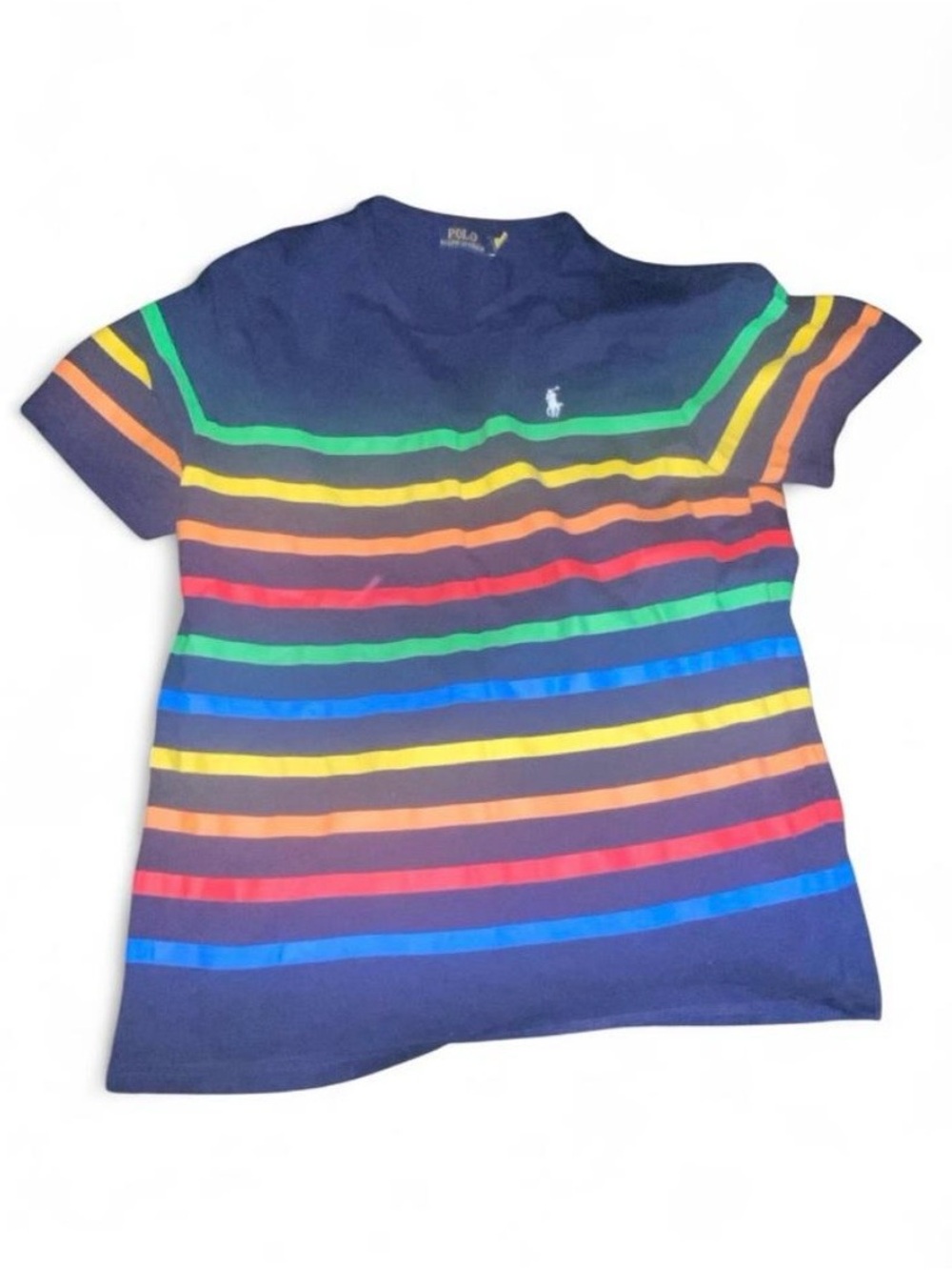 Polo by Ralph Lauren Navy Rainbow Stripe Tee